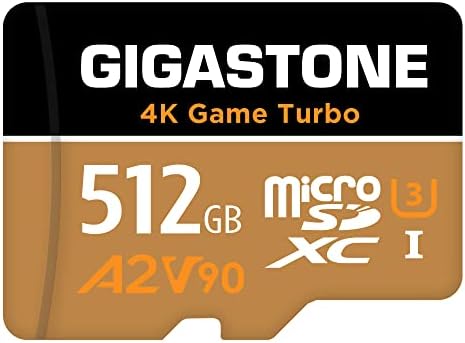 [5-ERNS שחזור נתונים בחינם] GIGASTONE 512GB CARD SD SD, 4K משחק טורבו, כרטיס זיכרון MICROSDXC עבור Nintendo-Switch,